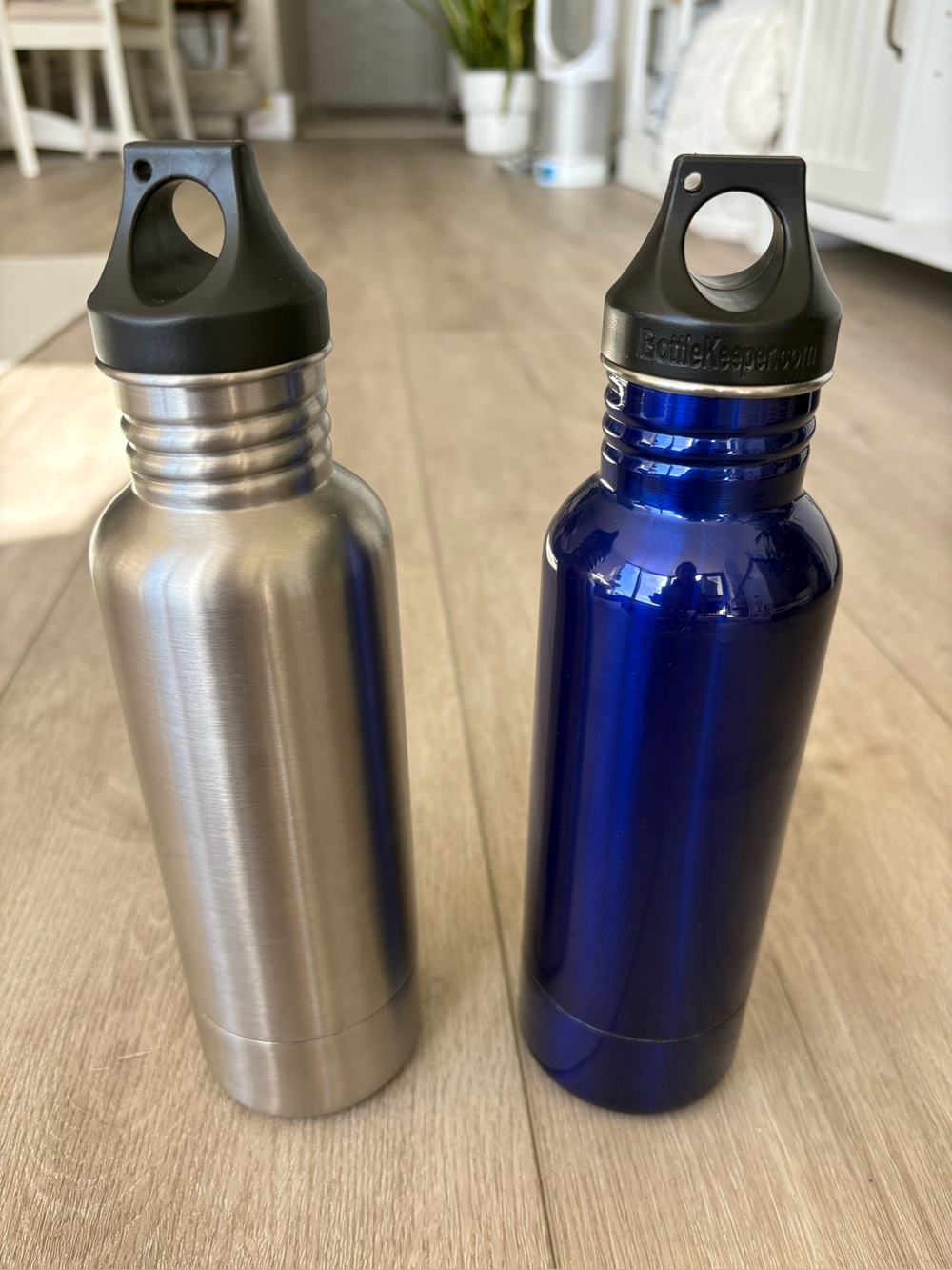 BottleKeeper Stainless Steel - Silver & Blue (both)